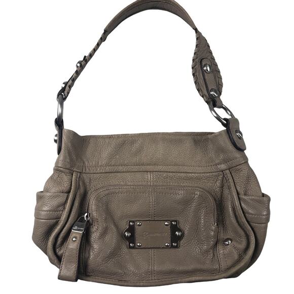 B Makowsky tan leather shoulder bag - Picture 1 of 14
